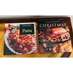 Williams Sonoma Pasta & Christmas Entertaining Hardcover Recipe Cookbooks NEW